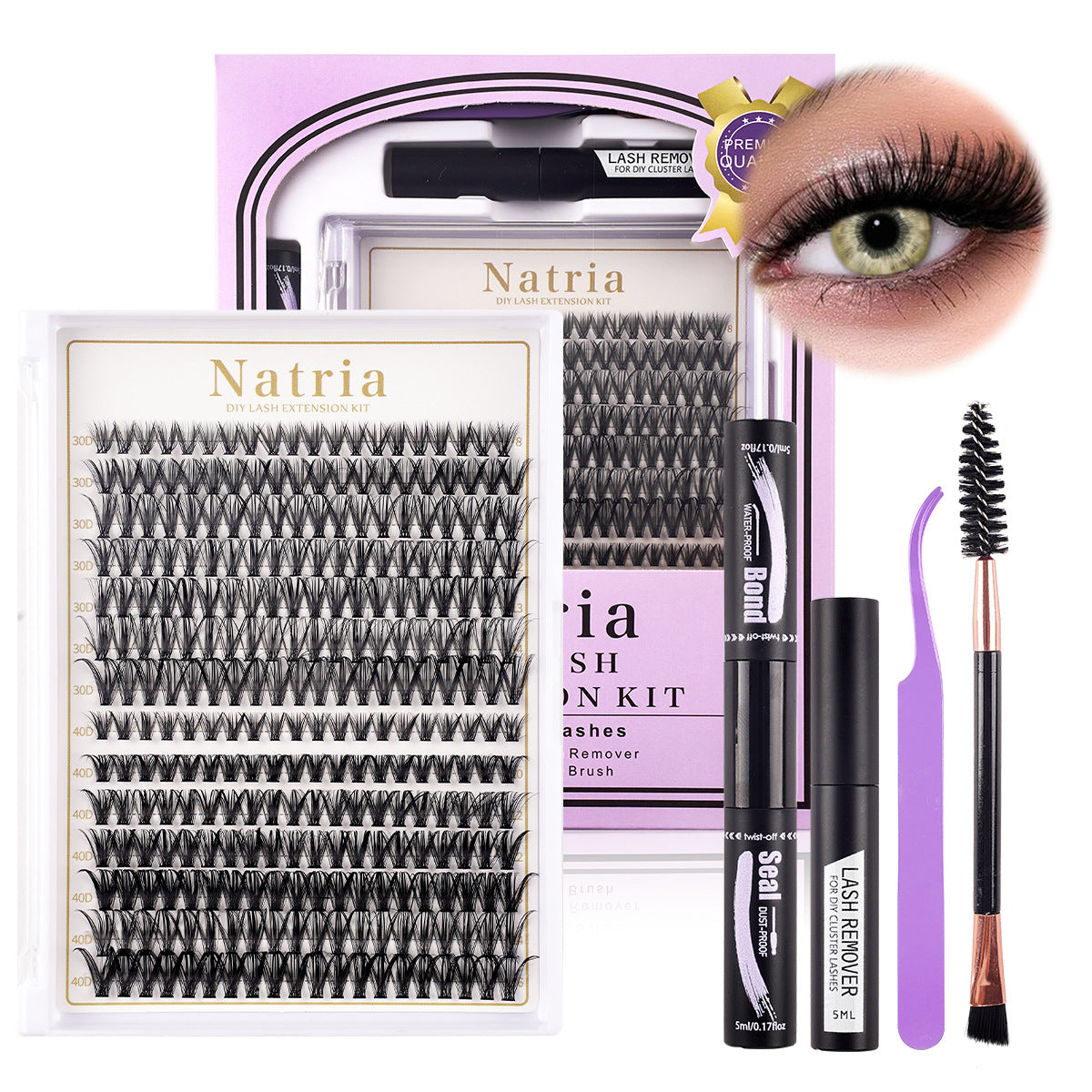JMJIA Cross-border DIY Lash Extension Kit - High Volume False Eyelashes