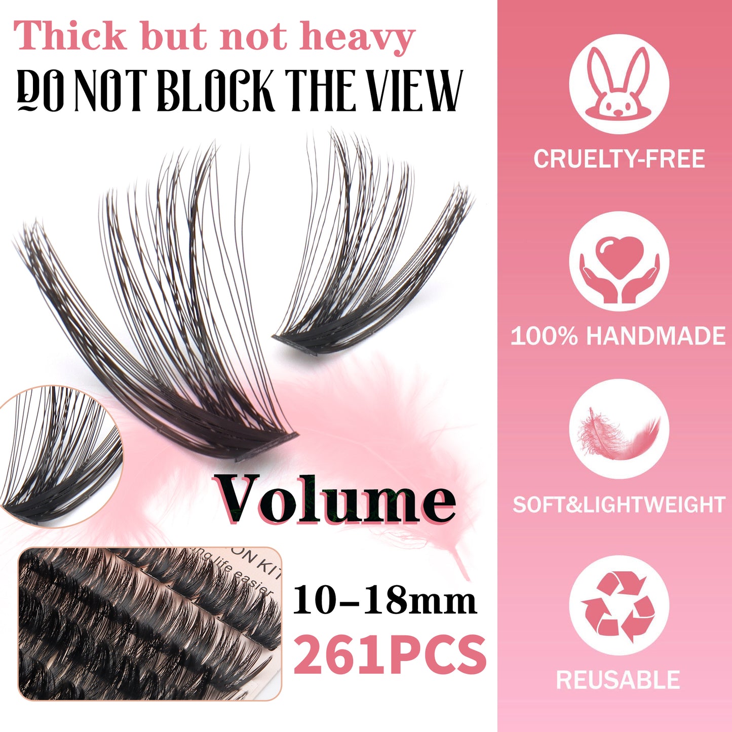 Entry-Level B2B Sample Pack: 261-Cluster DIY Lash Spa Kit with FREE Handmade Straw Bag