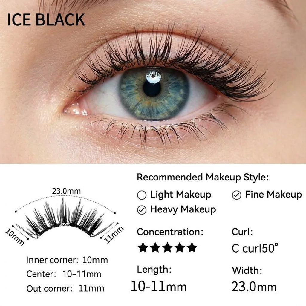 ICE BLACK - 2026 Premium Magnetic Lash Kit | UCharmLashes