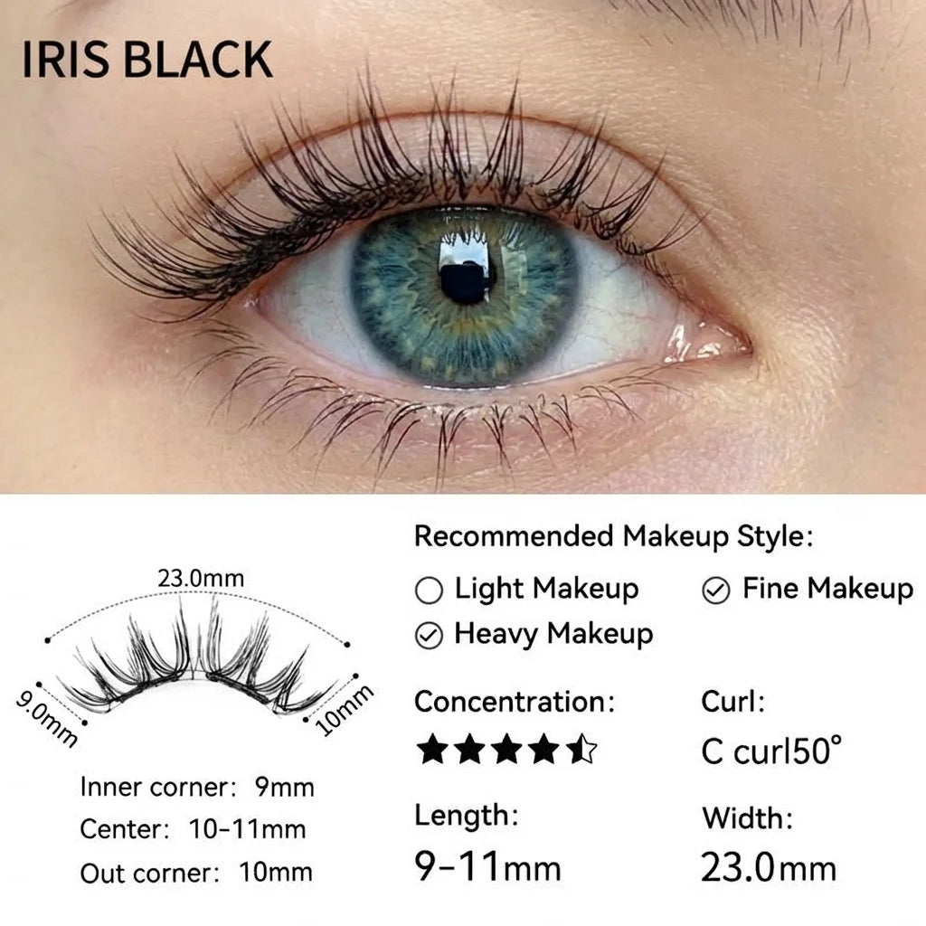 IRIS BLACK - 2026 Premium Magnetic Lash Kit | UCharmLashes