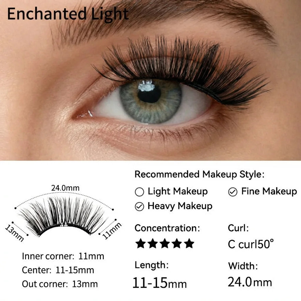 ENCHANTED LIGHT - 2026 Premium Magnetic Lash Kit | UCharmLashes
