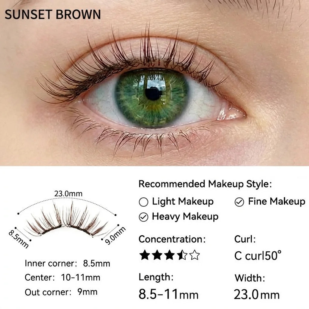 SUNSET BROWN - 2026 Premium Magnetic Lash Kit | UCharmLashes
