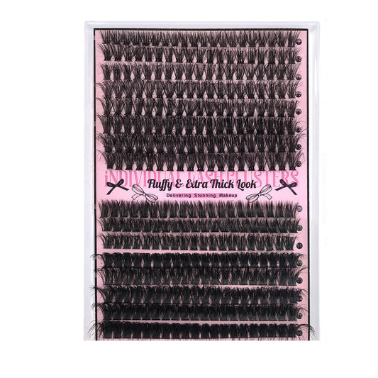 Professional 320pcs DIY Lash Cluster Kit with Bond & Seal - Salon Quality Eyelash Extensions at Home