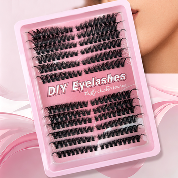 Premium Manga Lash Extension DIY Kit - Angel Style Whispy Clusters with Bond, Seal, and Tweezer Set