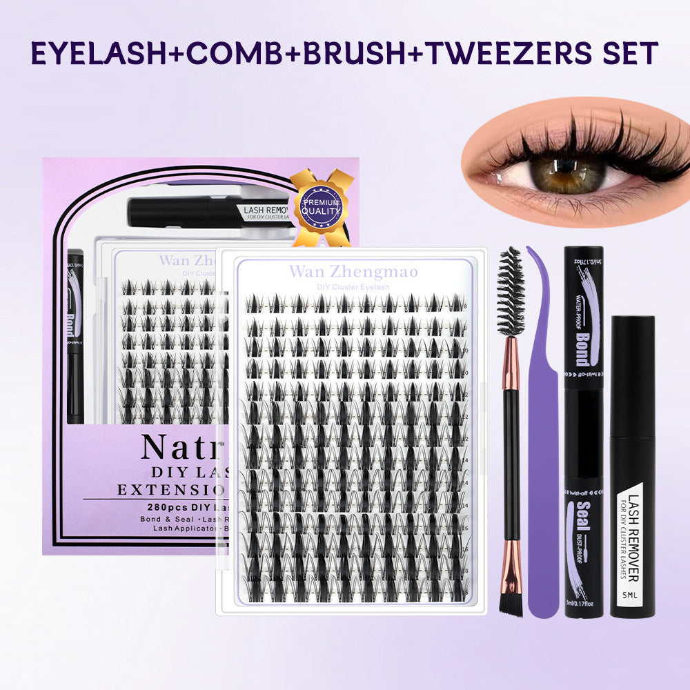 JMJIA Cross-border DIY Lash Extension Kit - High Volume False Eyelashes