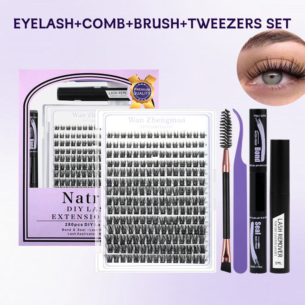 JMJIA Cross-border DIY Lash Extension Kit - High Volume False Eyelashes