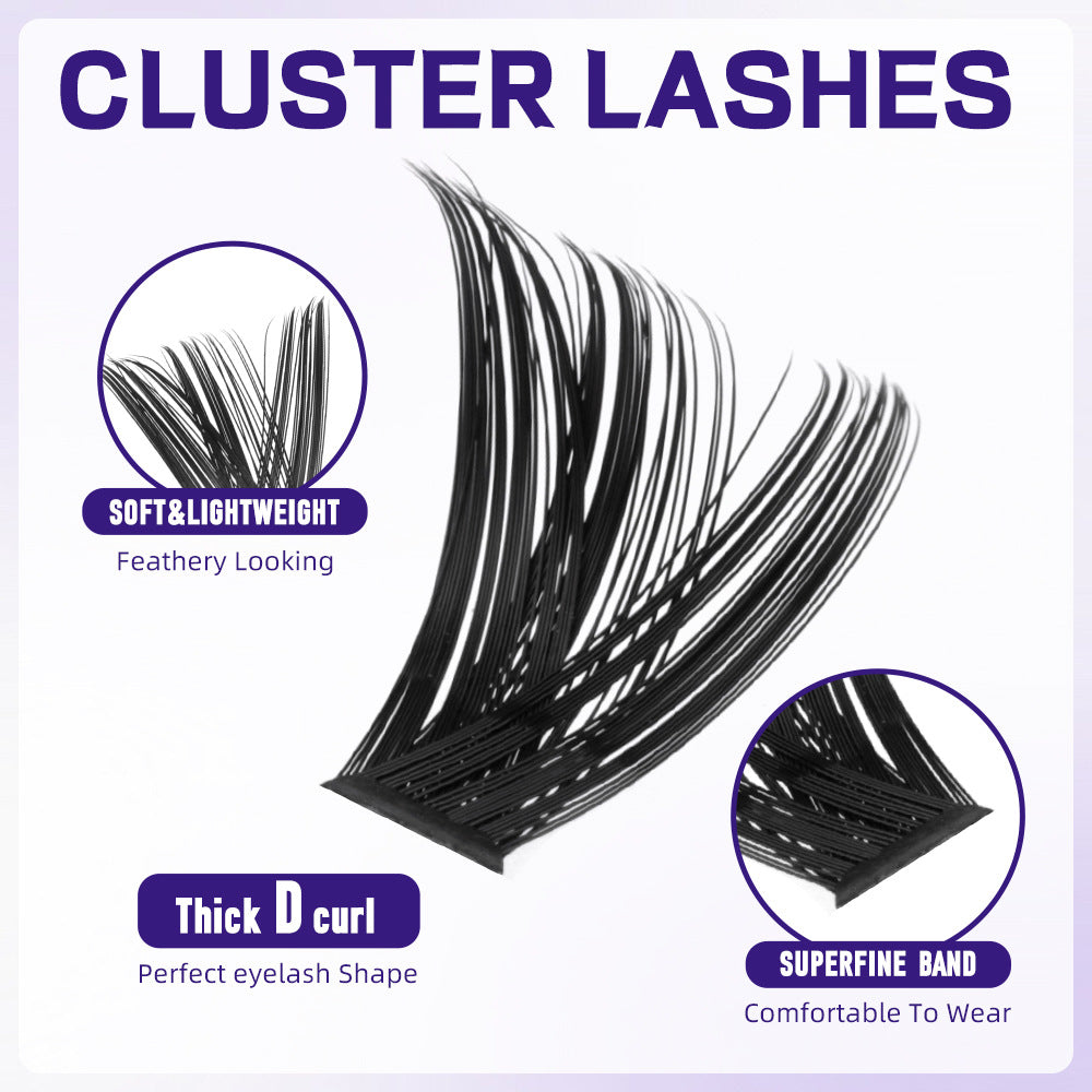 JMJIA Cross-border DIY Lash Extension Kit - High Volume False Eyelashes