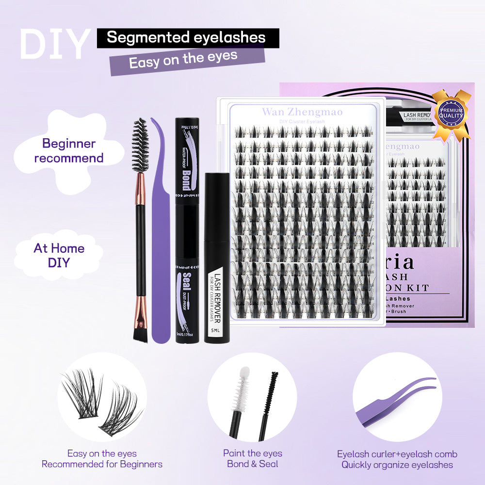 JMJIA Cross-border DIY Lash Extension Kit - High Volume False Eyelashes