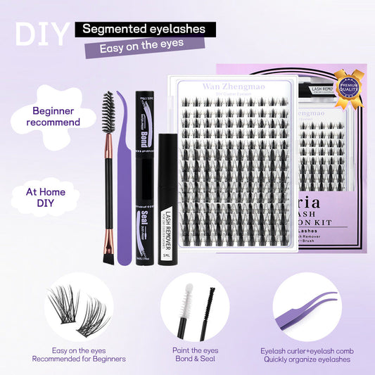 JMJIA Cross-border DIY Lash Extension Kit - High Volume False Eyelashes