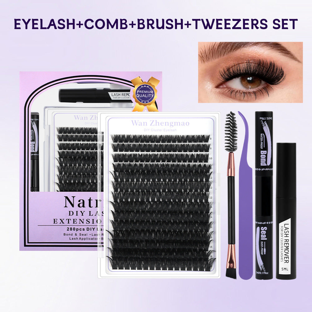 JMJIA Cross-border DIY Lash Extension Kit - High Volume False Eyelashes