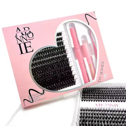 Abonnie DIY Lash Extension Kit - Fluffy Mink Lash Clusters (Full SKU Collection)
